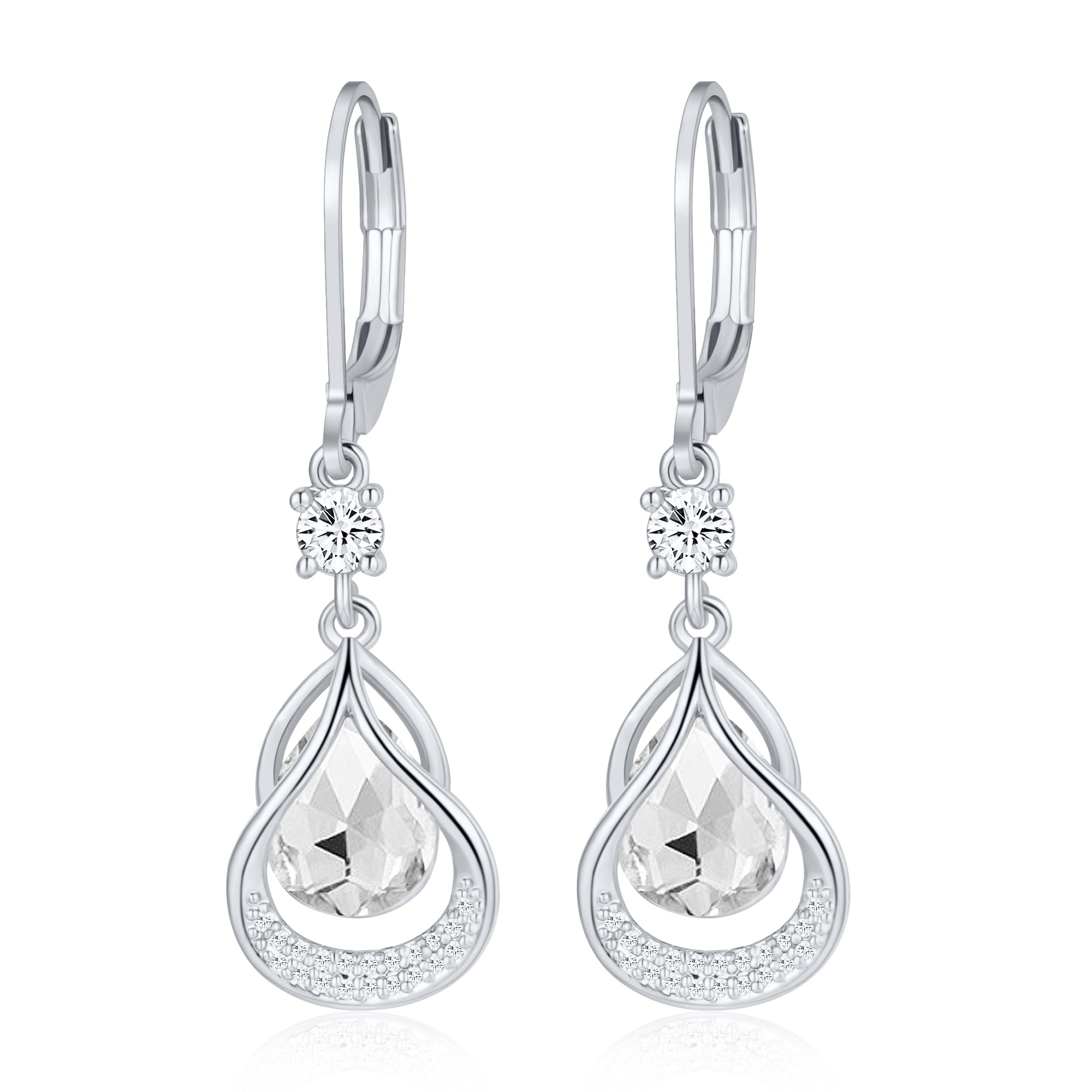 Muttertagsgeschenk Schmuck - Gold/Silber Ohrringe Geburtsstein Hängend Ohrringe 14K Gold Hängend Gold Ohrringe Feine Schmuckstücke Geburtstagsgeschenke für Frauen