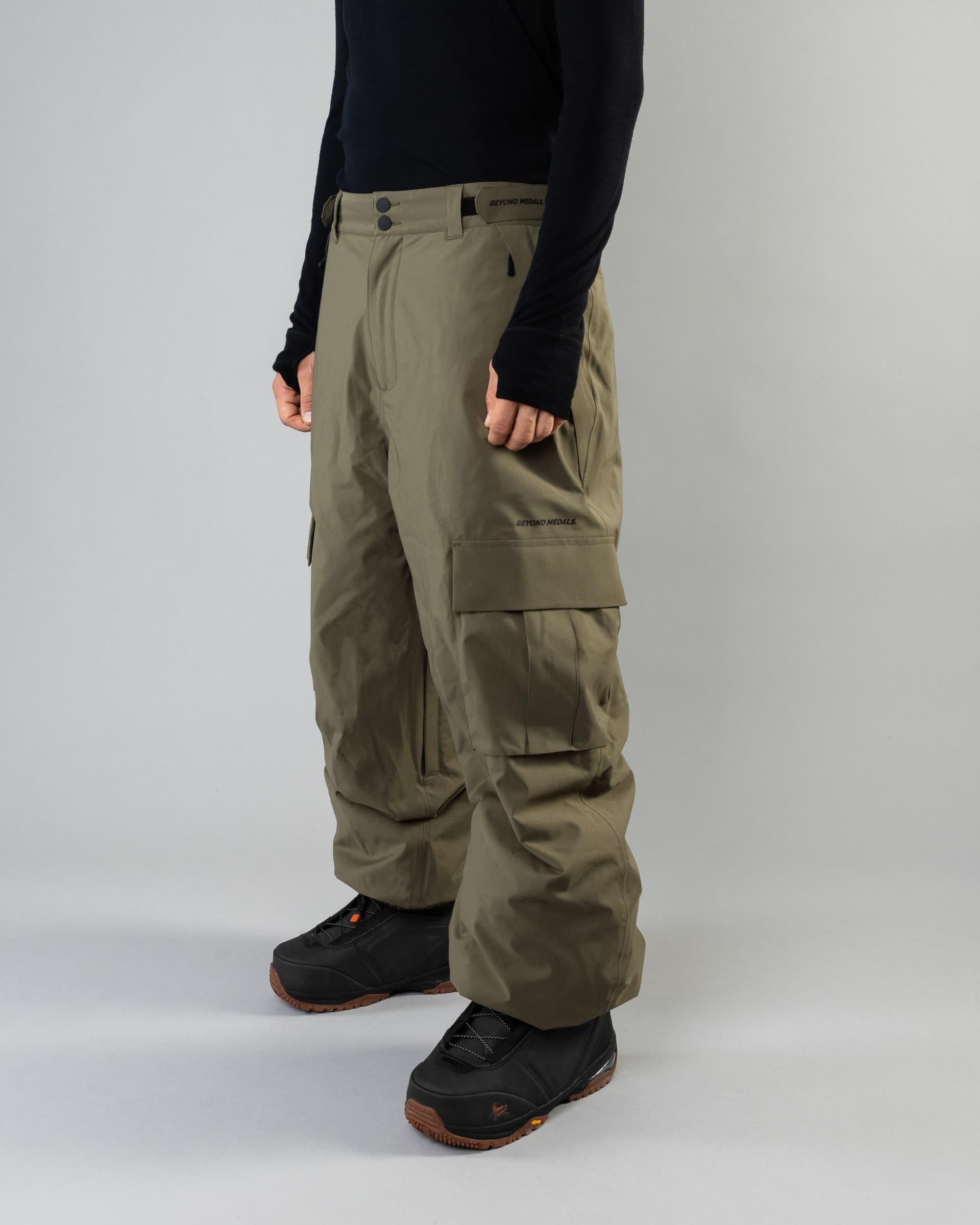 Beyond Medals Cargo Snow Sport Pants - Green | Large