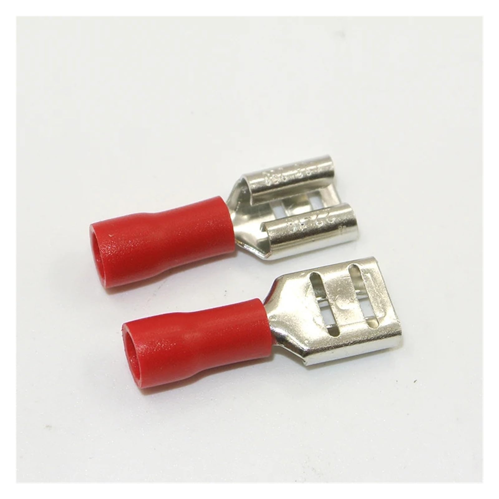 REIUAFWYGV 1000 pcs 6.3mm Red FEMALE INSULATED ELECTRICAL SPADE CONNECTOR TERMINALS,WIRING,CRIMP 22-16 AWG