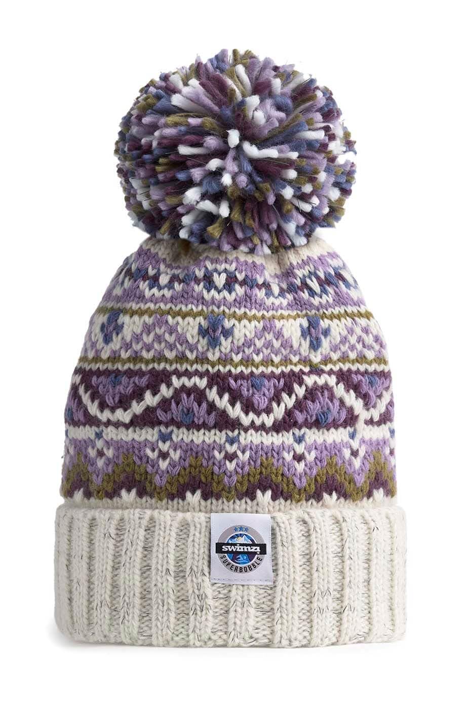 SWIMZI Heather Fairisle Knit Reflective Superbobble Hat Multicoloured