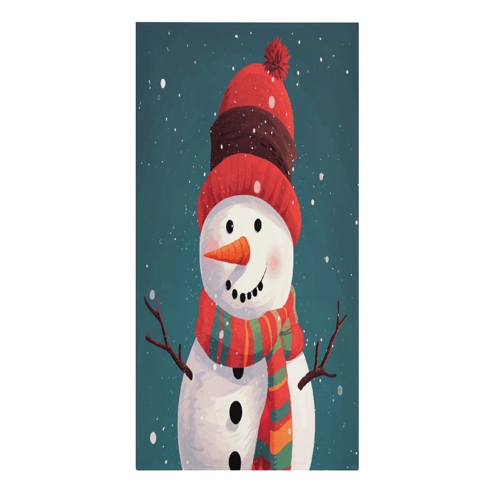 FekiLoot Xmas Snowman Towels Soft Oversized Beach Towels Absorbent Sand Free Bath Towel Travel Compact Swim Towels Lightweight Quick Dry Pool Towel Large Beach Blanket 30" X 61"