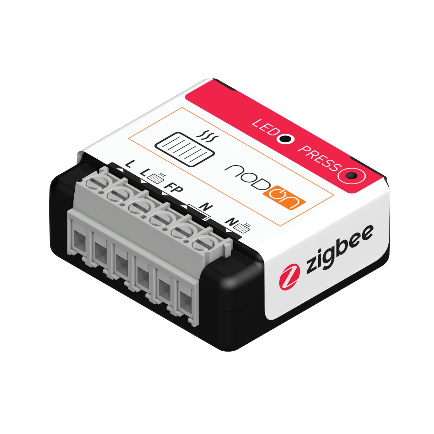 NodOn Zigbee 3.0 Module Chauffage Fil Pilote avec Mesure de Consommation - Fil Pilote Connecté Gestion Chauffage - Economies d’Energie, 6 modes, Compatible Zigbee Home Assistant, Jeedom, Zigbee2MQTT