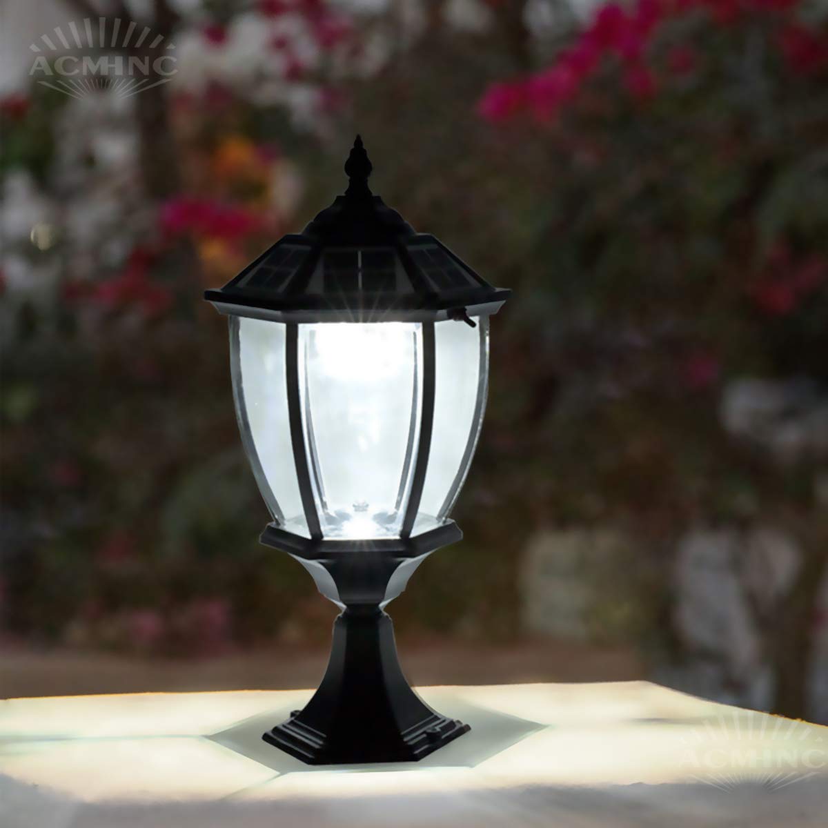 Lampione Giardino Vetro E27 - Esterno Alluminio 178x24cm