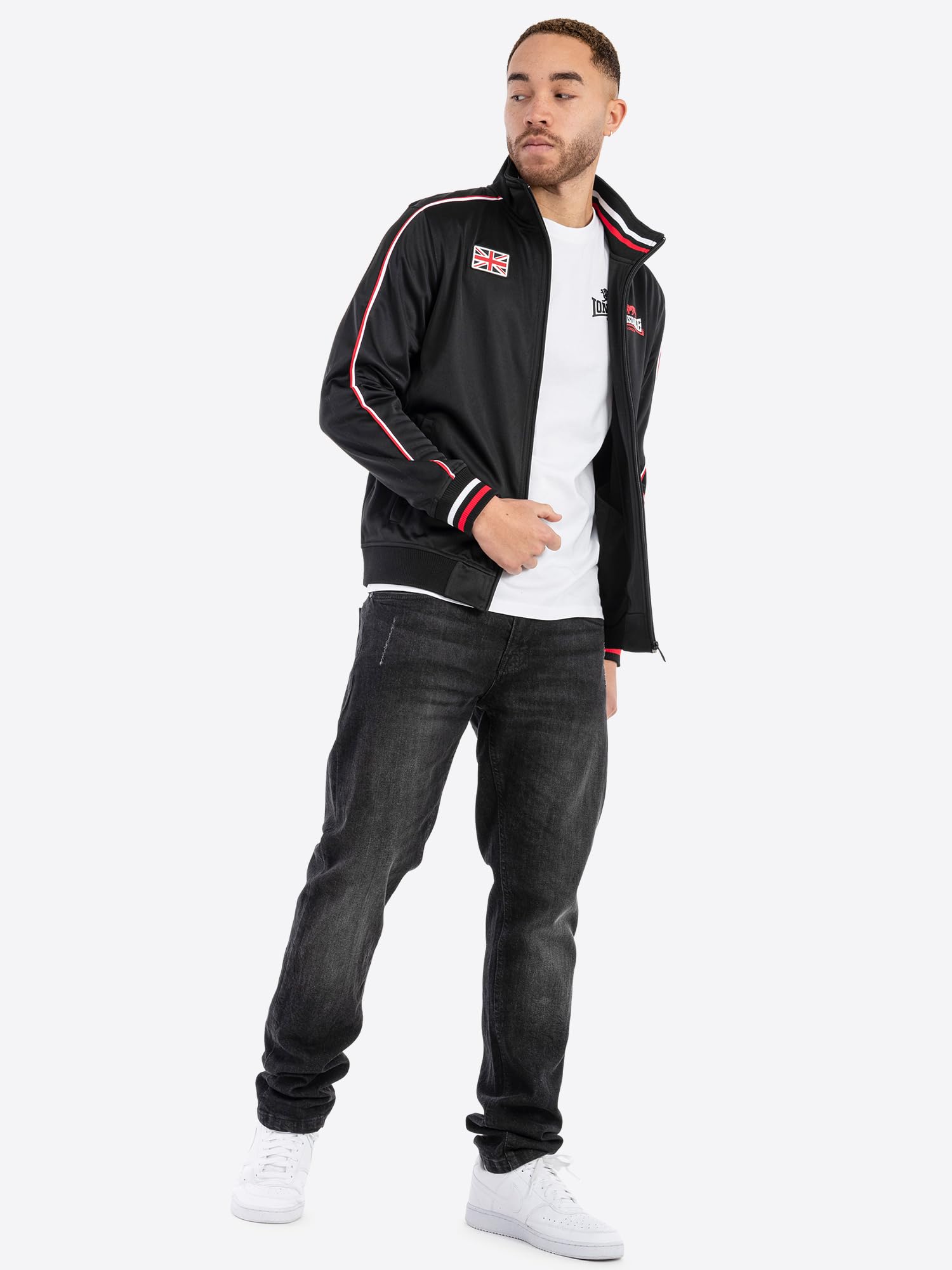 Lonsdale London SKELLBERRY Hombre Chándal Negro 100% poliéster