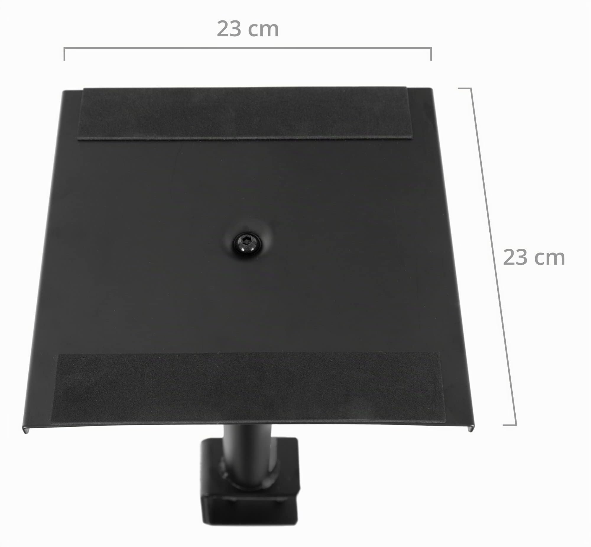 Pronomic SLS-36K BK Soportes de Mesa con Abrazadera para Monitores de Estudio, Ahorra Espacio, Ajustable 24.5-41.5 cm, Superficie con Tiras de Cierre, Color Negro.