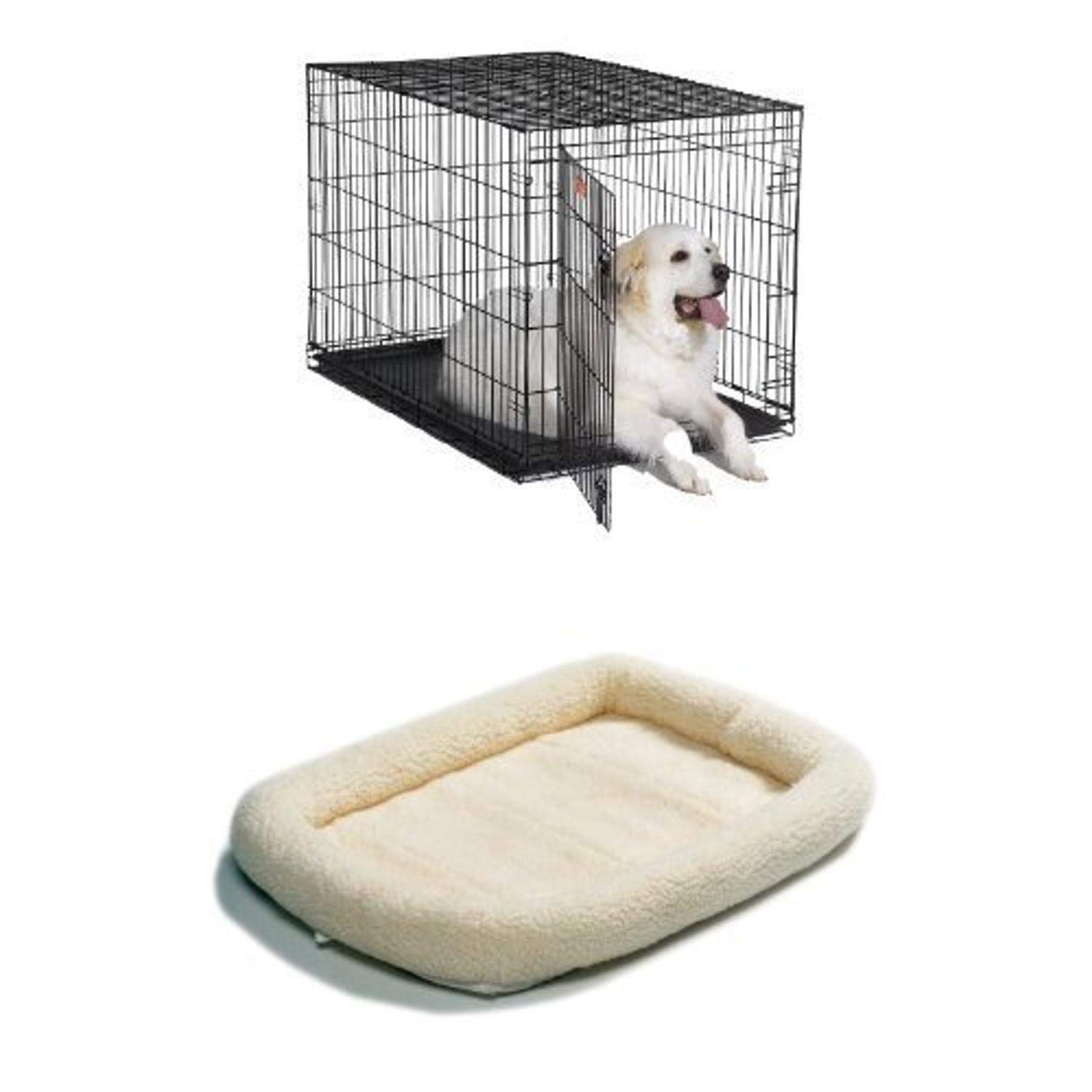 48-Inch Single Door iCrate with Fleece Bed