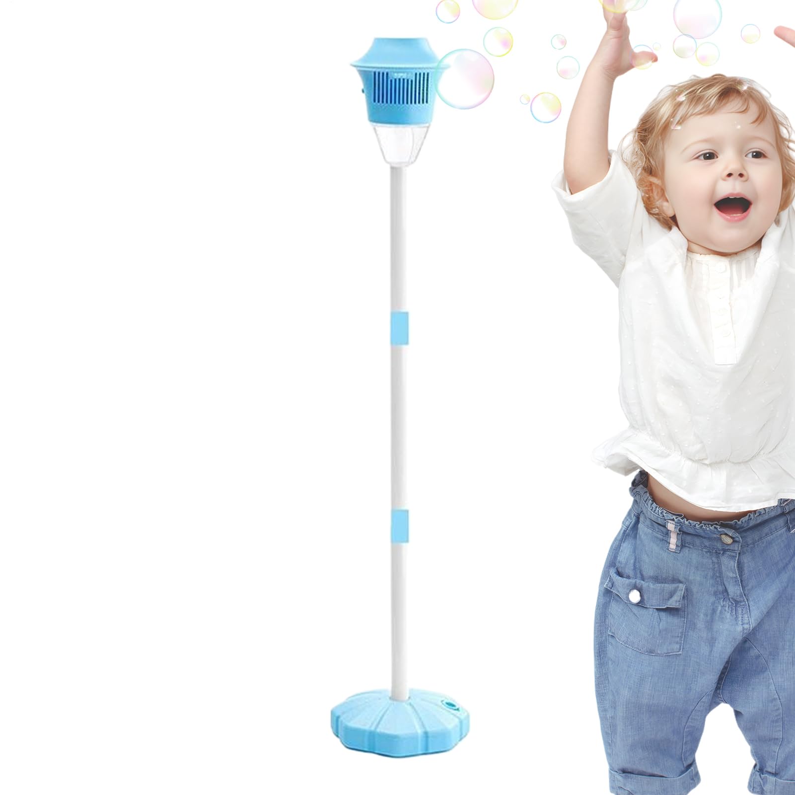 Bubble Machine Laterne, Bubble Tapper Gartenlampe,Gartenstehend automatischer Bubble Maker - Wiederaufladbare Spielzeuglandschaftsdekoration mit Verstellbarer Höhe für Hochzeit, Geburtstag,