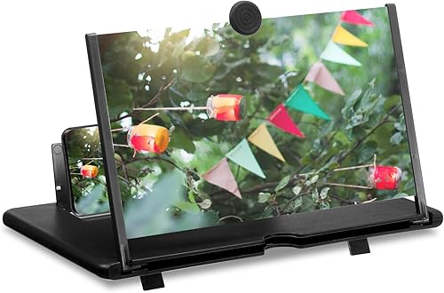 Miniatura 6 de MECCANIXITY Lupa de pantalla de 10 pulgadas para teléfono celular, proyector de aumento 3D HD, soporte amplificador de pantalla para todos los