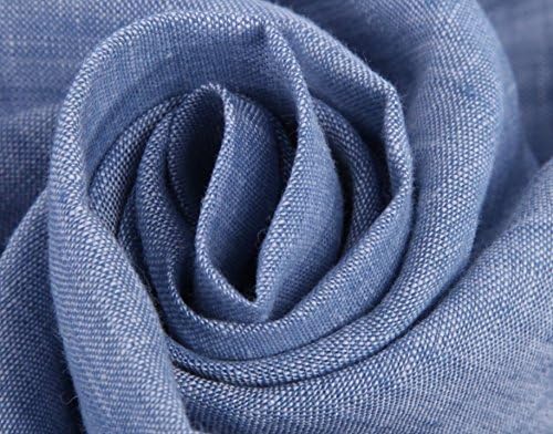 Hilo teñido cambray 100% tela de lino multicolor 53/54 pulgadas por metro (azul rey)