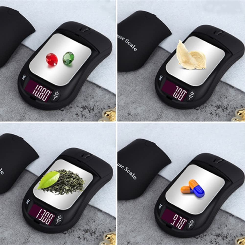 Fdit Mini Escala de Bolsillo 100g / 200g / 300g / 500g por 0.1g / 0.01g Portable Digital Jewelry Peso y Calculadora LCD Monitor(500g/0.01g)