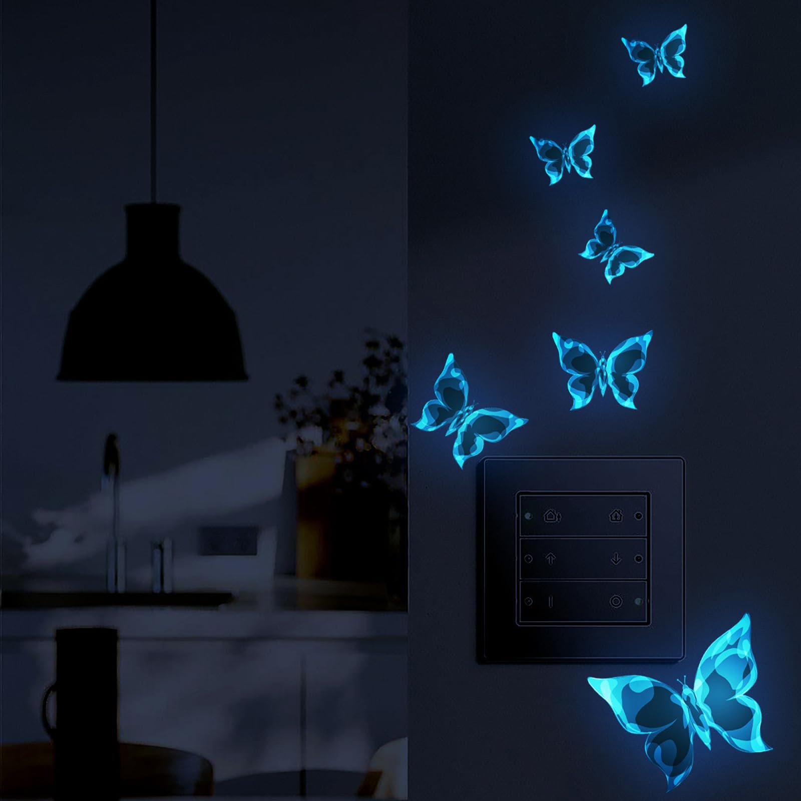 BSITSSS 29 Stück Schmetterlinge Leuchtsticker, Wandtattoo Schmetterling, Lieblich Schmetterling Deko Wandsticker - Image 2