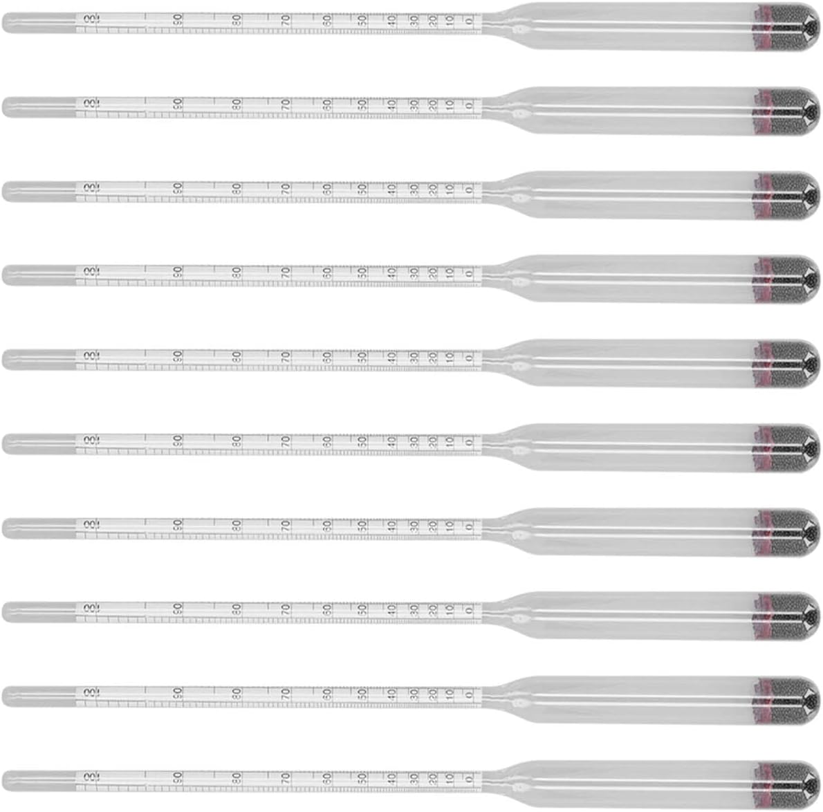 Beer Meter, Easy Reading Clear Scale 10pcs Hydrometer Tool for Home