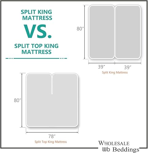 Miniatura 7 de Royal Hotel Juego de sábanas sólidas de 1000 hilos, 100% algodón dividido, tamaño King, 4 piezas para camas ajustables, color salvia