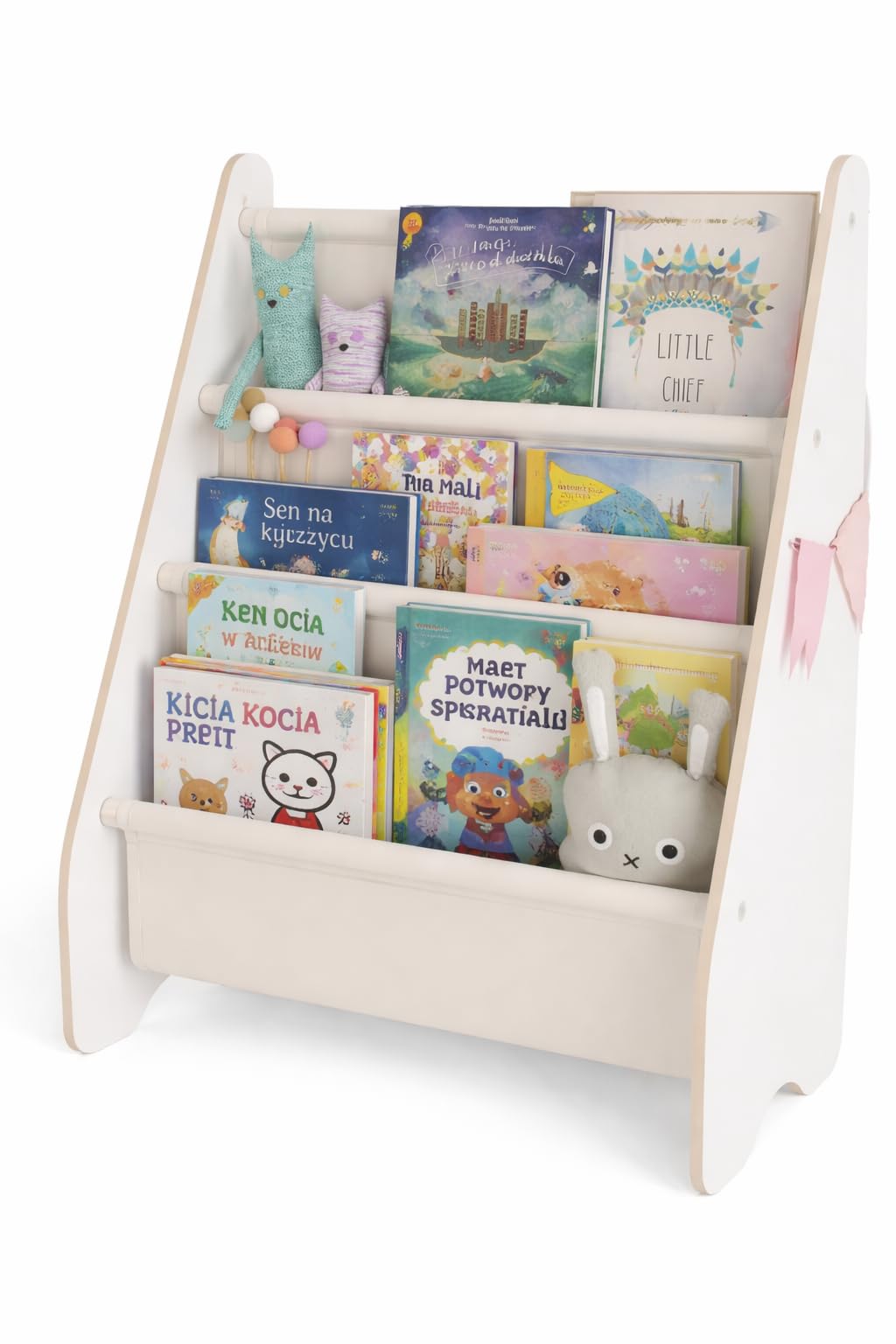 MAMOI® Libreria verticale per bambini, Porta libri in legno naturale, Scaffale librerie bambino, Mobile bambini ana design moderno scandinavo