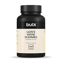 Bulk Lion’s Mane Caramelle Gommose,1000mg, Mirtillo, Supplemento nootropico, 60 Caramelle Gommose