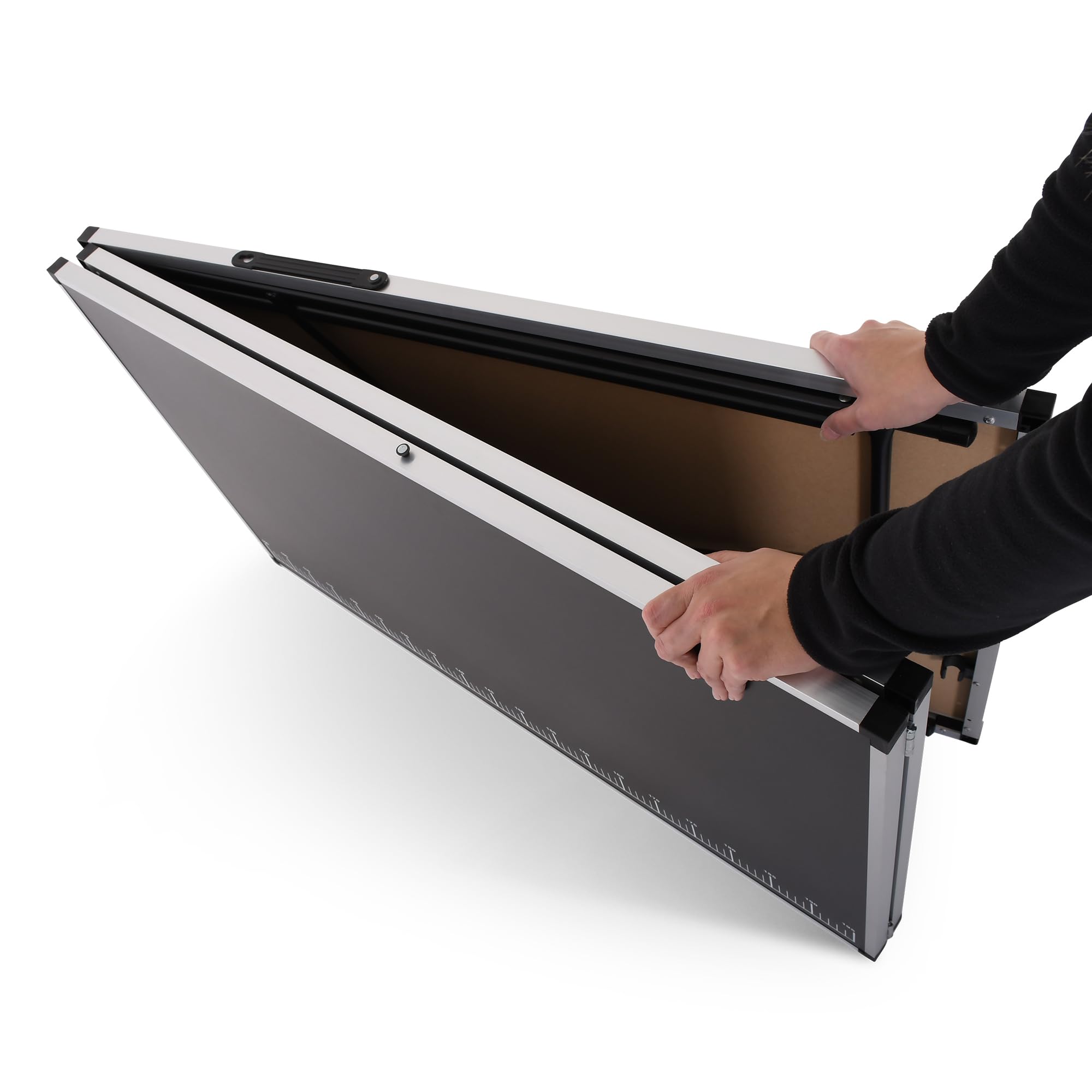 Raburg Tapeziertisch, einteilig, Alu Multifunktionstisch, Arbeitstisch klappbar, 300x60x77, bis 30 kg belastbar, Zentimeter-Skala 290 cm, Heimwerken Flohmarkt Tapezieren Hobby Renovieren, Stan