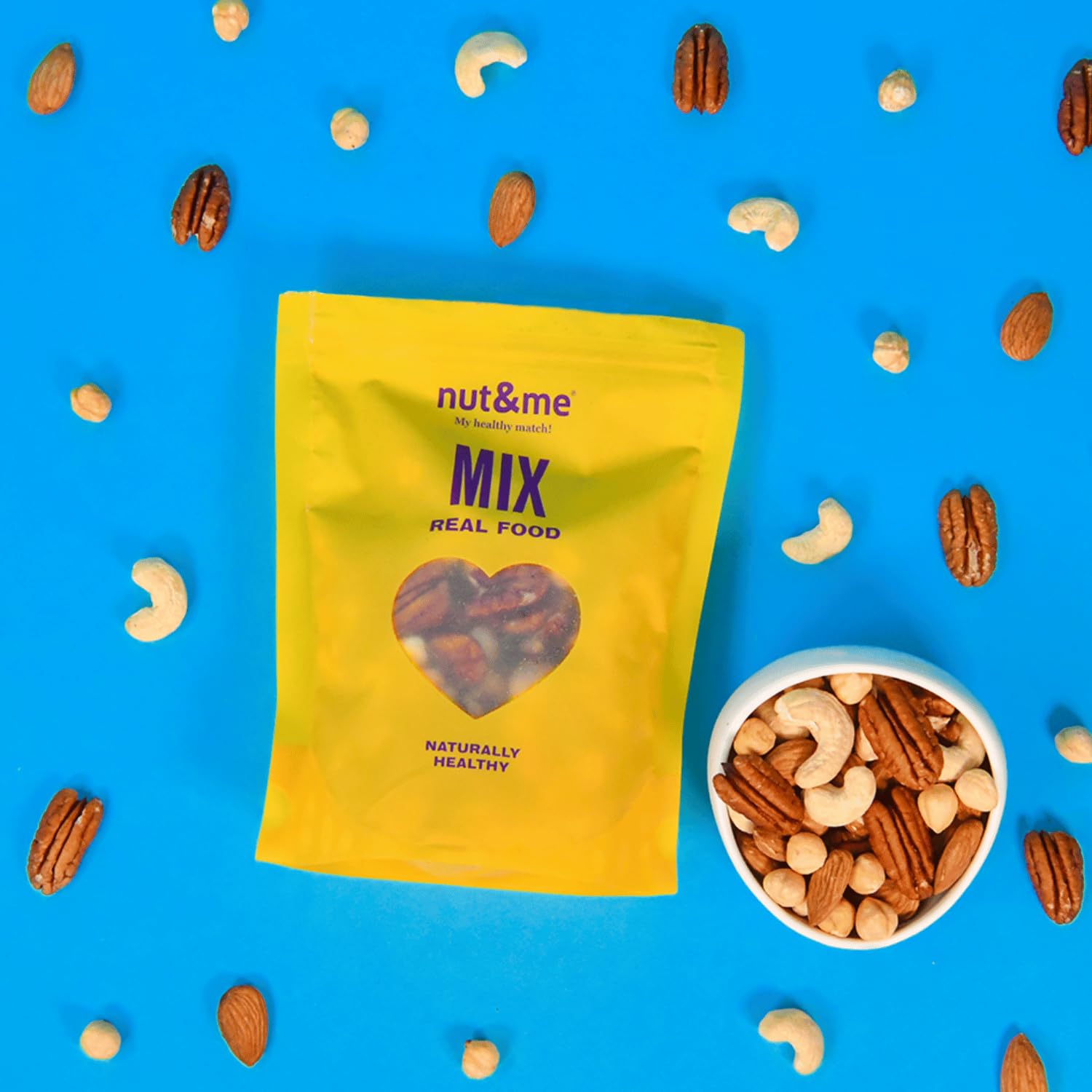Mix natural de frutos secos 900 gr nut&me | Sin gluten | Vegano | Frutos secos premium | Perfecto para entrenar | Pack 6 x 150 gr