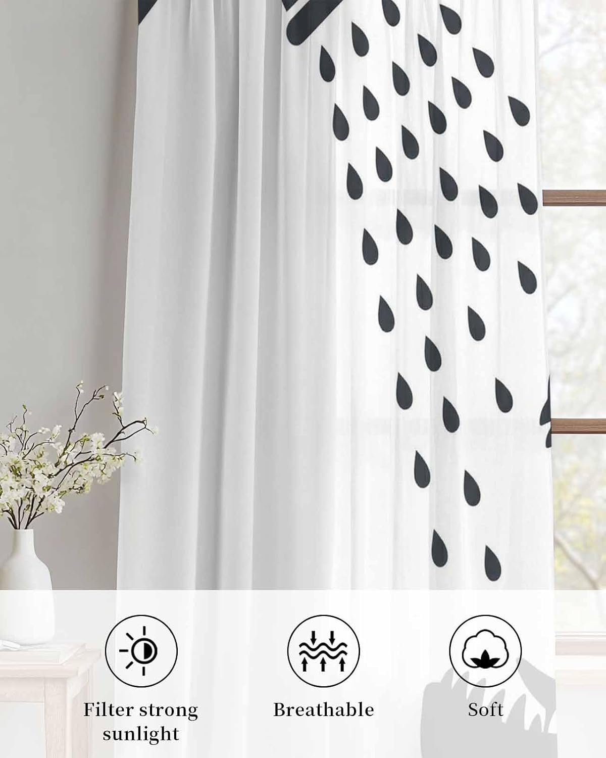 Funny Dinosaur Sheer Curtains 72 Inch Long 2 Panels, Dinosaur Bathing Shower Animal Silhouette Light Filtering Semi Sheer Drapes Grommet Voile Window Curtain for Living Bedroom W52 x L72
