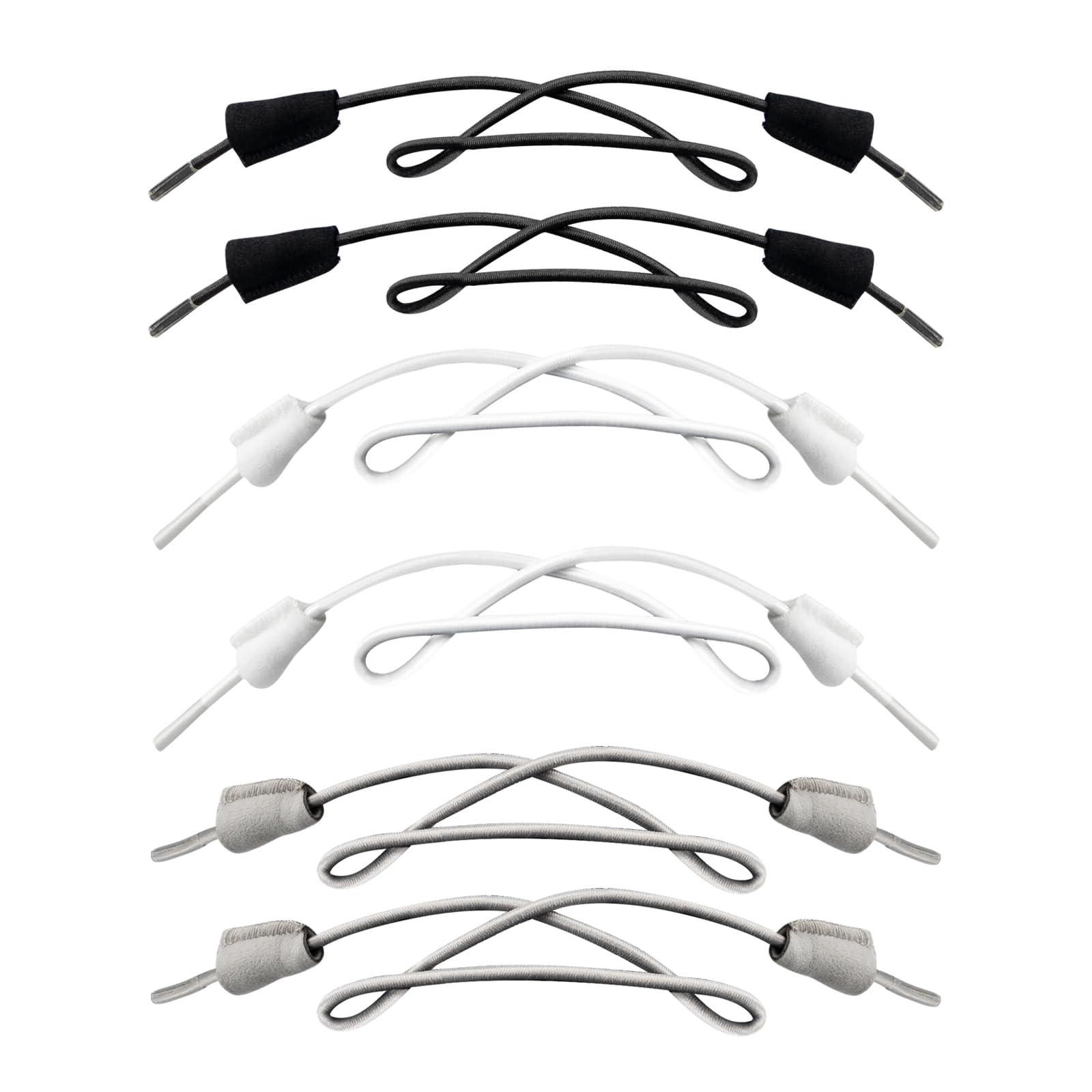 Endoto 3 Pairs Shoelaces for Hey Dude Elastic No Tie Stretch Round Strings Replacement Laces Shoes