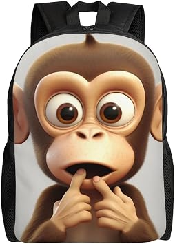 Travel Backpack for Women Men The Silent Monkey Laptop Backpack Large College Bag Waterproof Casual Daypack