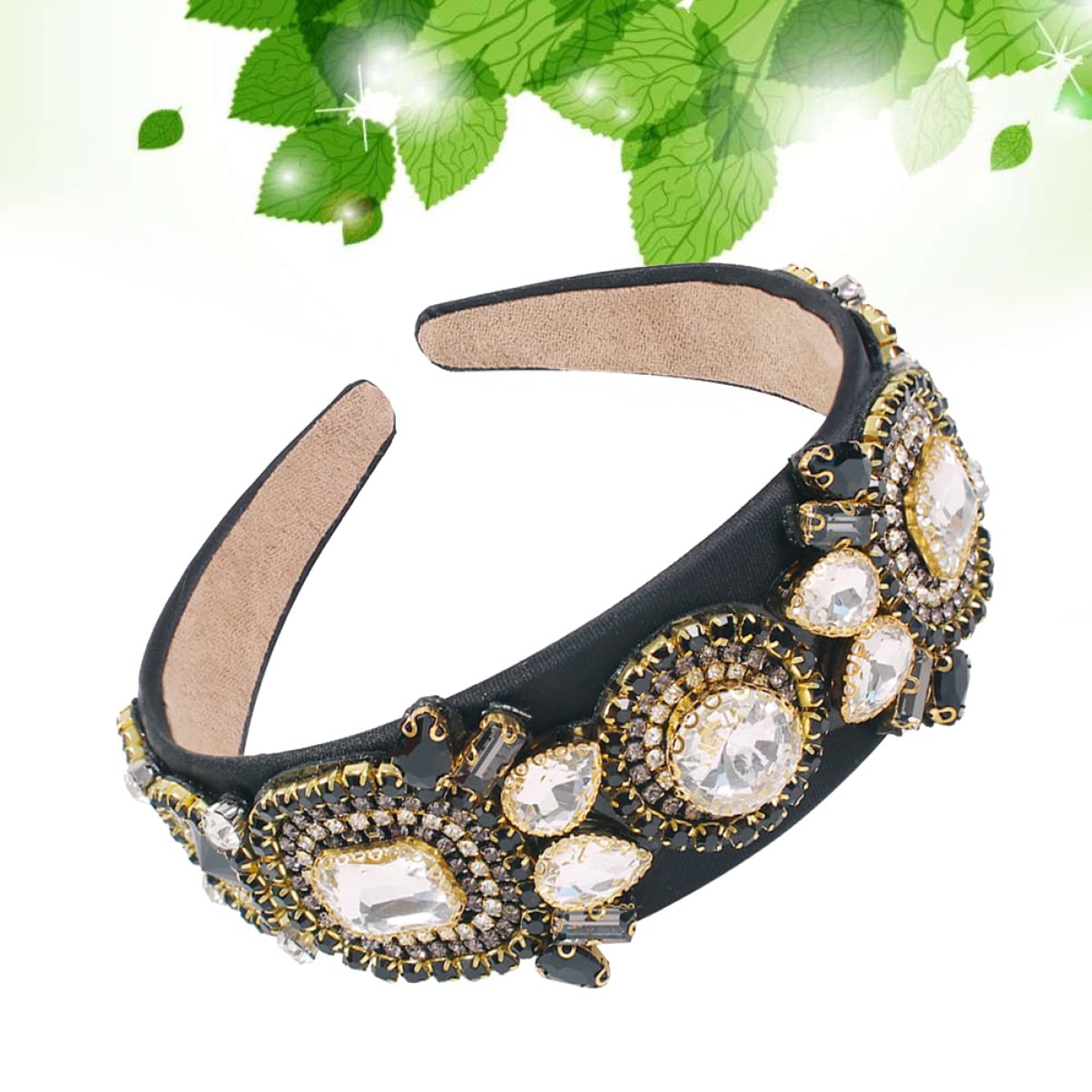 FOMIYES 2stücke Vintage Rhinestone Haarband Damen Weiß Breiter Haarschmuck Für Partys Und Alltag Elegantes Design Mit Feiner Verarbeitung Für Besondere Anlässe Und Stilvolles