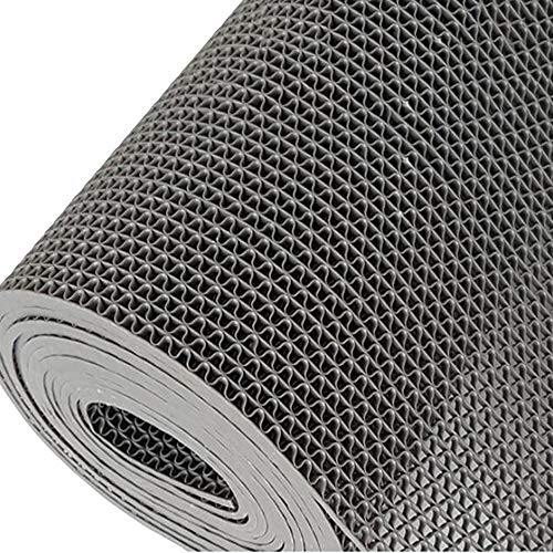 RDJSHOP Alfombra De Plástico Simple Alfombrilla Antideslizante PVC Impermeable 4.5mm Hueco En Forma De S Alfombra De Puerta Alfombrilla De Baño Cocina Alfombrilla De Baño (Size : 1.2X2M)