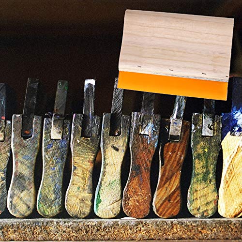 3 Pieces 3 Sizes Screen Printing Squeegee, 75 Durometer Wooden Ink Scraper for Screen Printing, 13.8, 9.4 and 5.9 inch - Thumbnail 3