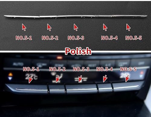 Miniatura 4 de Botones de aire acondicionado para consola de coche, decoración para Mercedes Benz Clase E W212 E300 E260 2129008808 galvanoplastia tira (no 5-1)
