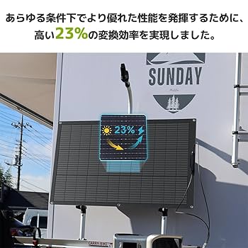 Amazon | LVYUAN(リョクエン) 100W フレキシブルソーラーパネル