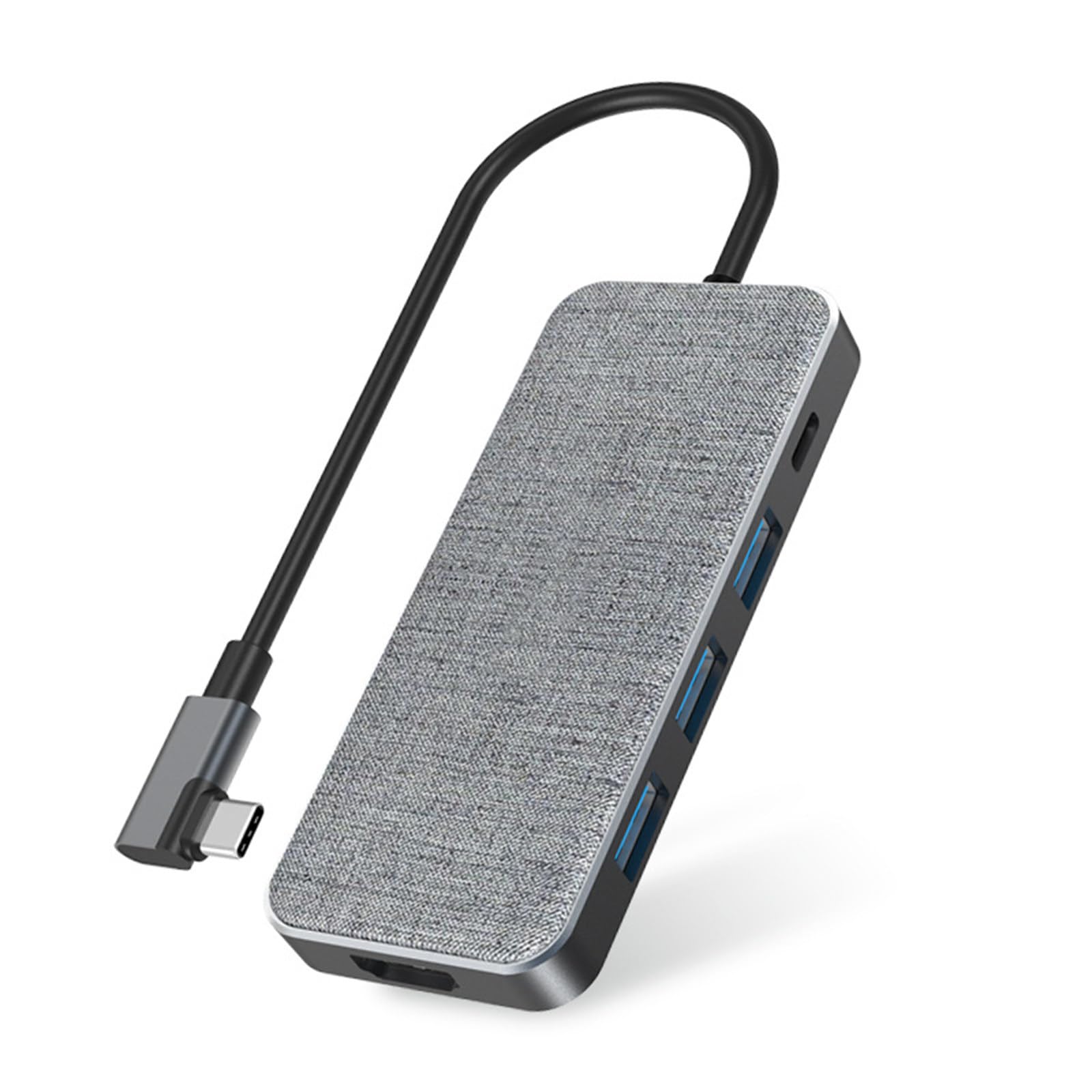 RIDAEX Docking Dock di Tipo C Dock di espansione Adattatore da USB-C a Hdmi Splitter 3.0 Convertitore per Laptop Pannello in Tessuto Telaio in Lega