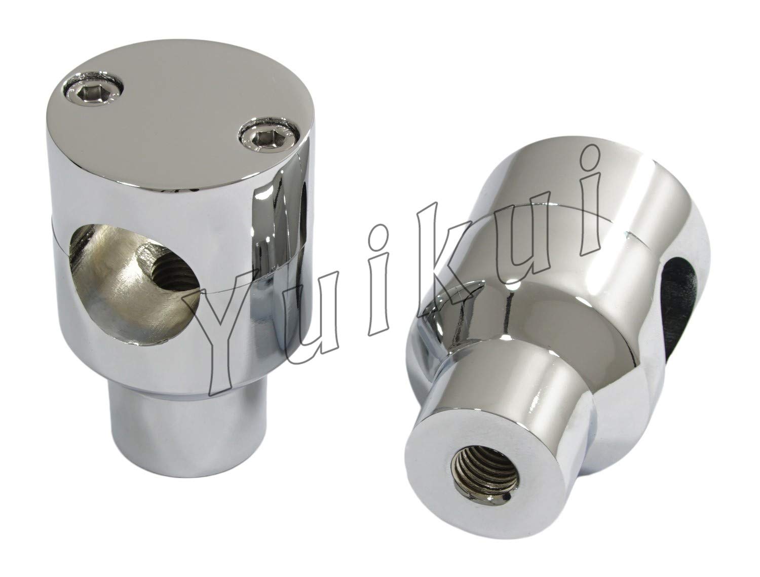 YUIKUI RACING Unicersal Motorcycle Billet 25.4mm 1inch Chrome Handlebar Risers for YAMAHA DRAG STAR XVS 650/1100 (CLASSIC/CUSTOM/SILVERADO) From 1998