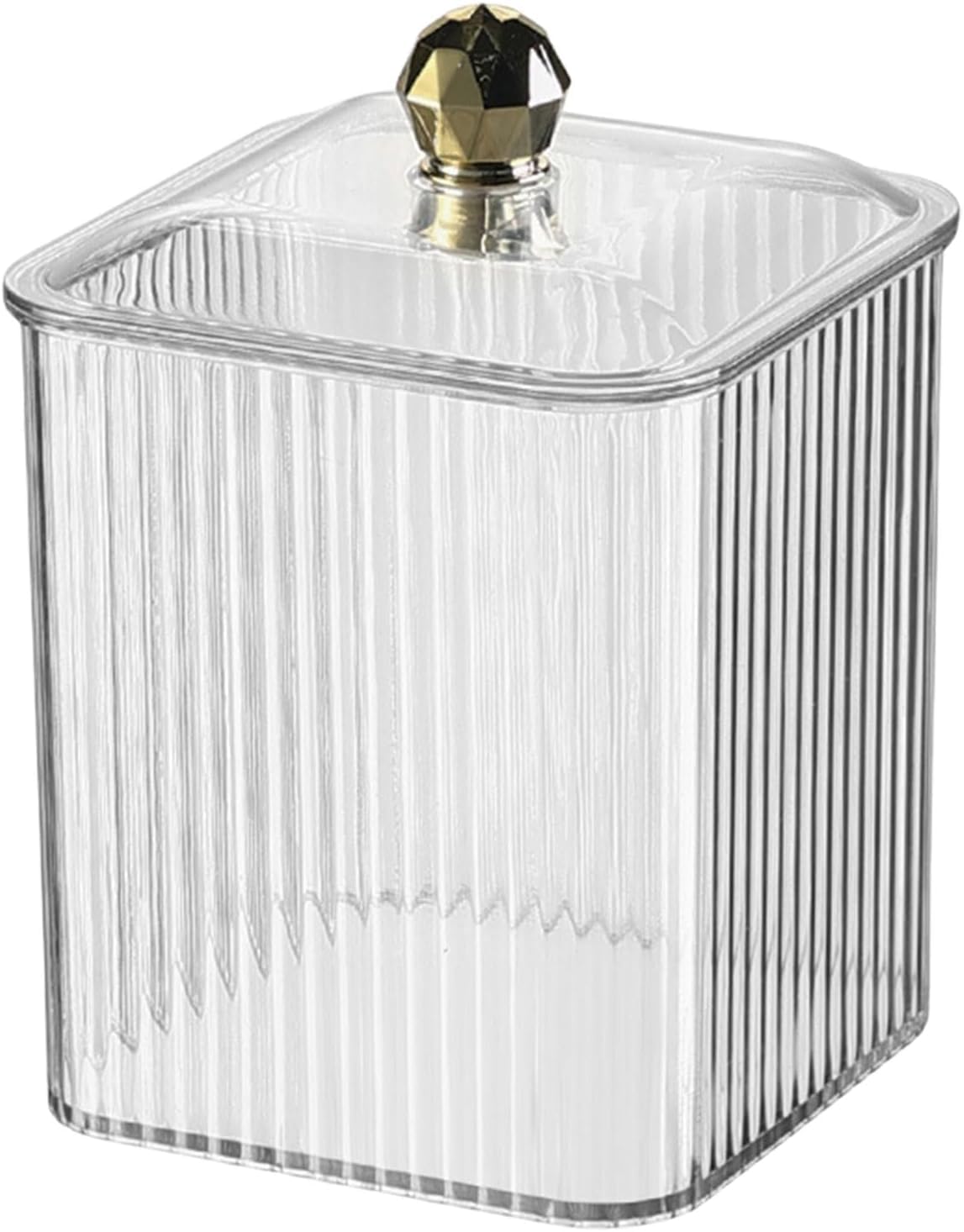 SARVANGAH Cotton Pad Holder, Cotton Swab Holder Container Qtip Holder Cotton Ball Dispenser with Lid Cosmetics Small Plastic Storage Bathroom Essentials Accessories for Decor (White)-image-29