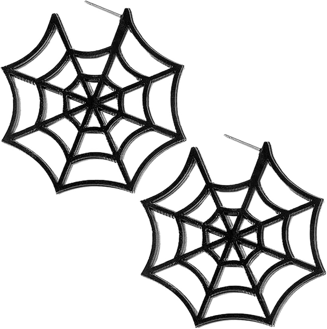 K ハロウィンピアス レディース ブラックアクリルスパイダースタッド ピアス 1ペア 左右 人気 大きい 両耳 通販激安 蜘蛛の巣 2個 おもしろピアス K ハロウィンピアス レディース ブラックアクリルスパイダースタッド ピアス 1ペア 左右 人気 大きい 両耳 通販激安 蜘蛛の巣 2個 おもしろピアス