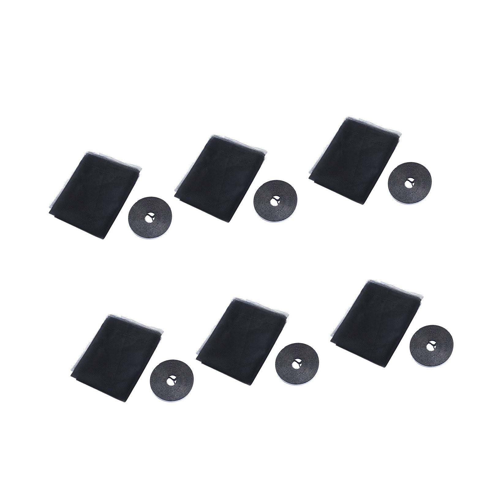 Msioytog Black Without Tool Window Screen 6Pcs Meshes Stick Designs Protective Breathable Materials For Renters And Homeowners Meshes Window Screen
