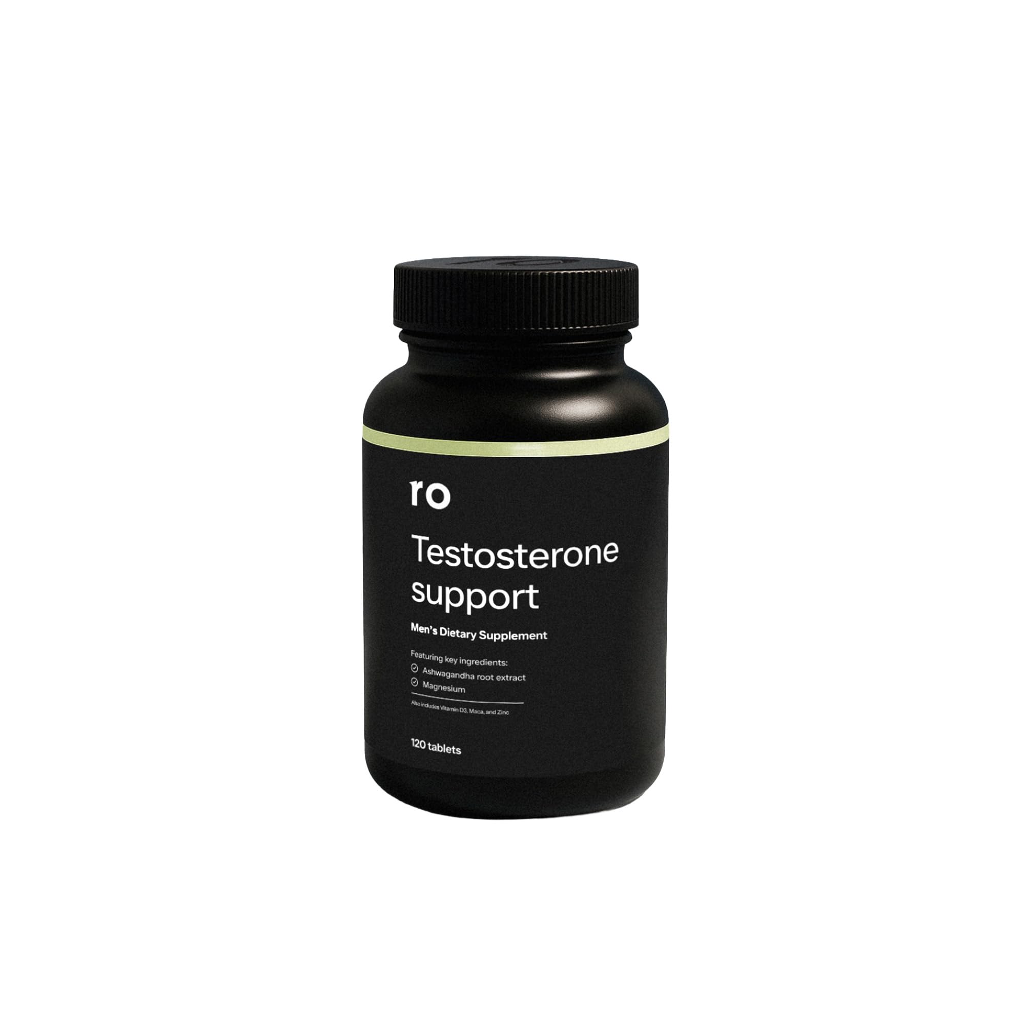Ro Testosterone Support for Men | Daily Nutritional Supplement with Ashwagandha to Support Healthy Testosterone Levels and Magnesium to Promote Muscular Health | (120 Tablets)