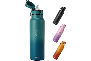 32oz Insulated Water Bottle Vasso, BUZIO Large Water Bottle with Straw Lid,...