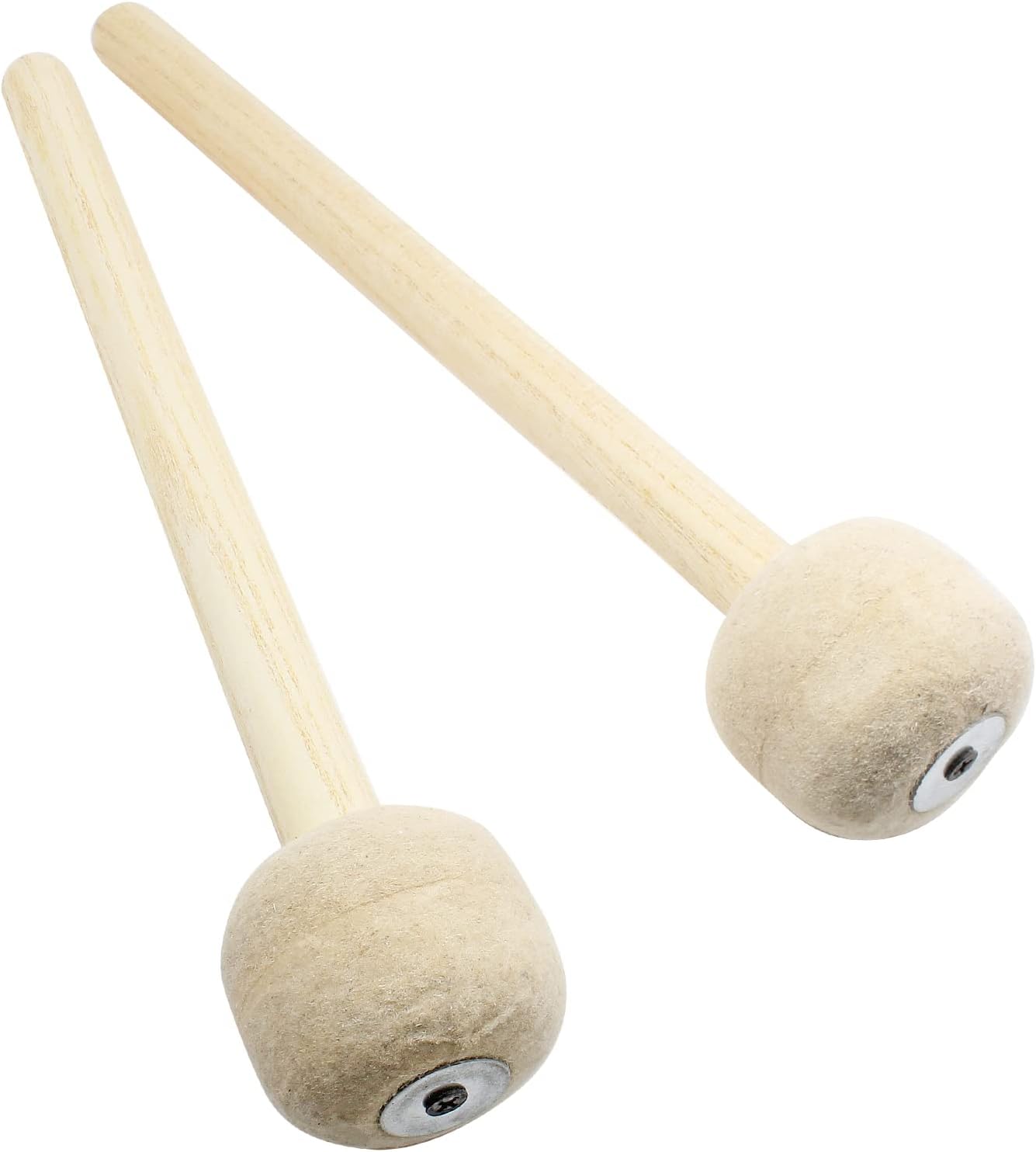 Murtenze 2Pack 12.8" Bass Drum Mallet Drum Stick, Wool Felt