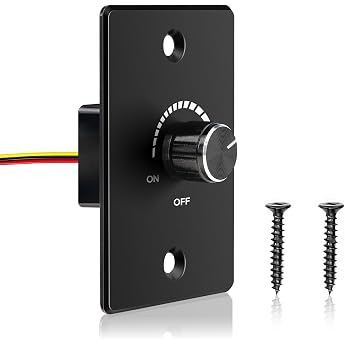 12-24 V LED Dimmer Motorhome Aluminium PWM 3 Wires LED Dimmer Switch for Caravan Trailer Boat Trailer Truck Van 12 V Dimmable Lamp Black 6A