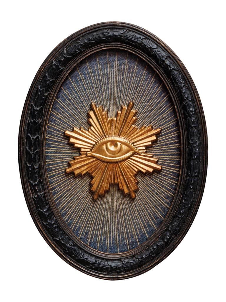 CHEHOMA Ex-voto, Radiant Eye Protection, Arabesque Black Frame, Fine Workmanship, 18 x 13 x 1.5 cm