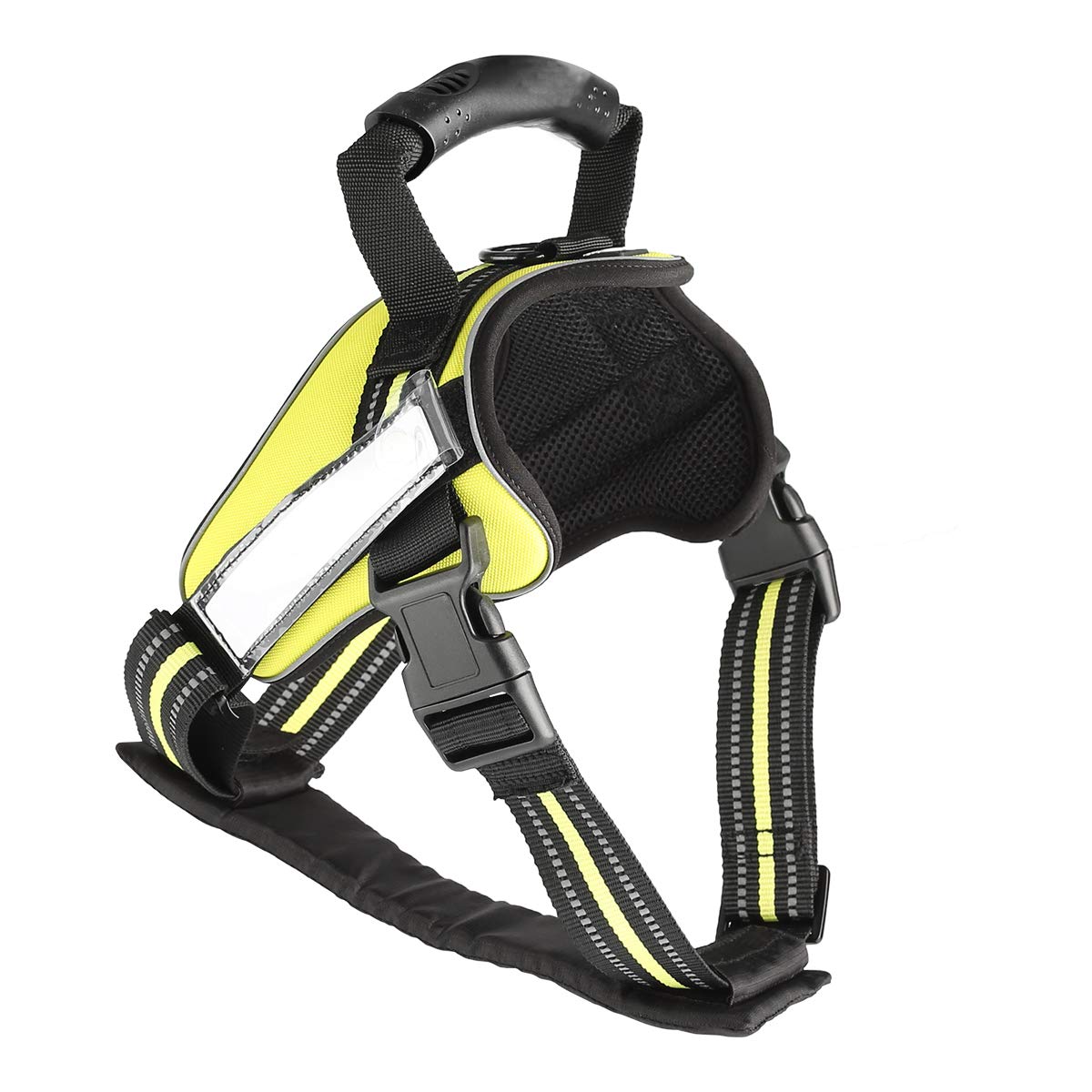 SKYMEEDog Harness No-Pull Adjustable Pet Harness Nylon Webbing with Reflective Material Vest for Dogs Easy Control for Small Medium Large Dog S Yellow