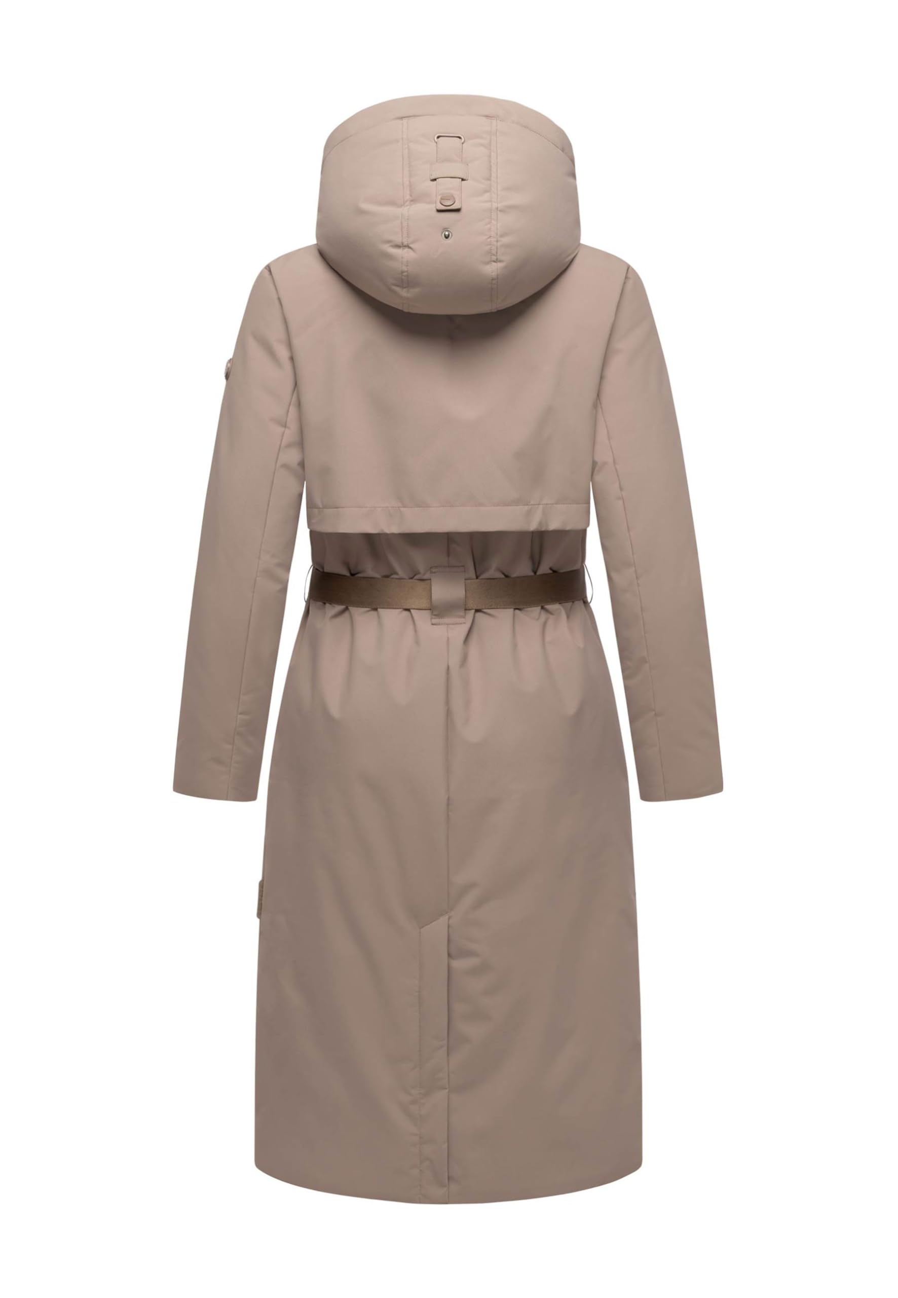 Navahoo Damen Winterjacke (XS-3XL) - wasserabweisend, abnehmbare Kapuze, Taillengürtel - N107