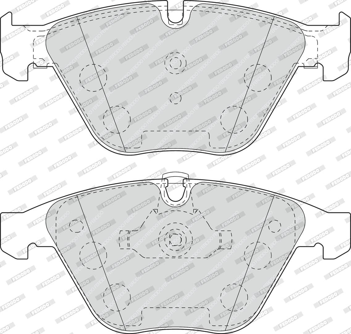FERODO Juego de pastillas de freno Delantero preparado para indicador de desgaste sin accesorios FDB4191 Juego de pastillas de freno Compatible con BMW 3 Touring E91 3 Sedán E90 3 Coupé E92 X1 E84