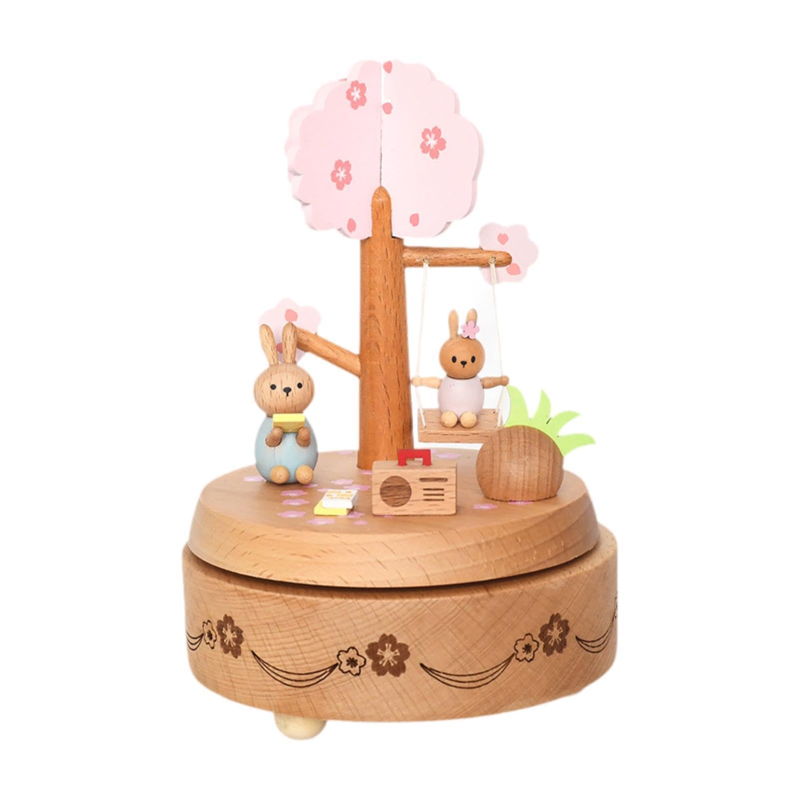 Cajas Musicales de para Madera Hechas a Mano para Amantes de los Aniversarios, Manualidades, coleccionables, decoración de Dormitorio, Regalos