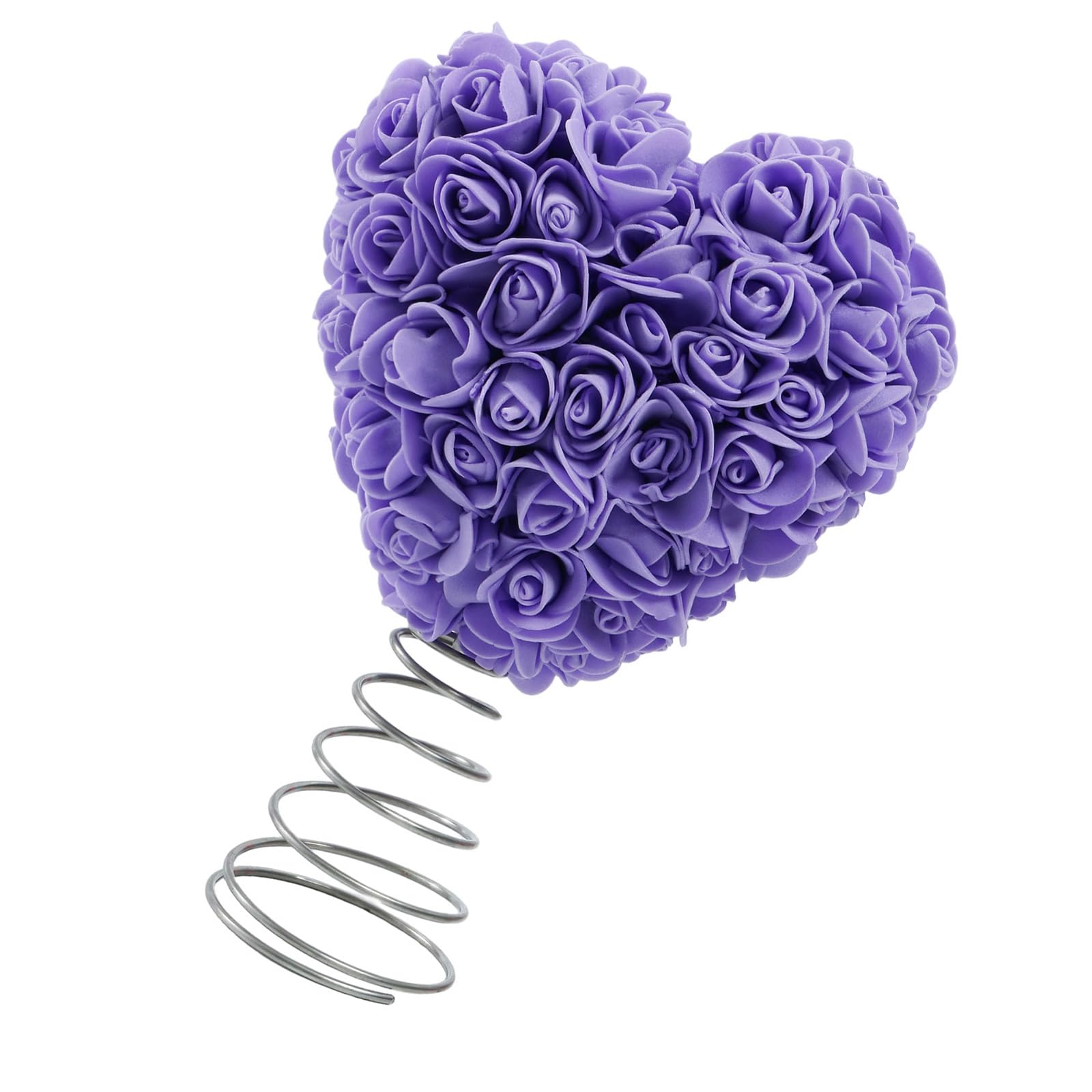 Tfaoys Purple Day Tree Top Preserved Rose Flower Heart Tree Top Ornament For Wedding Christmas Holiday Party Centerpieces Valentines Day Preserved Flower Heart Ornament