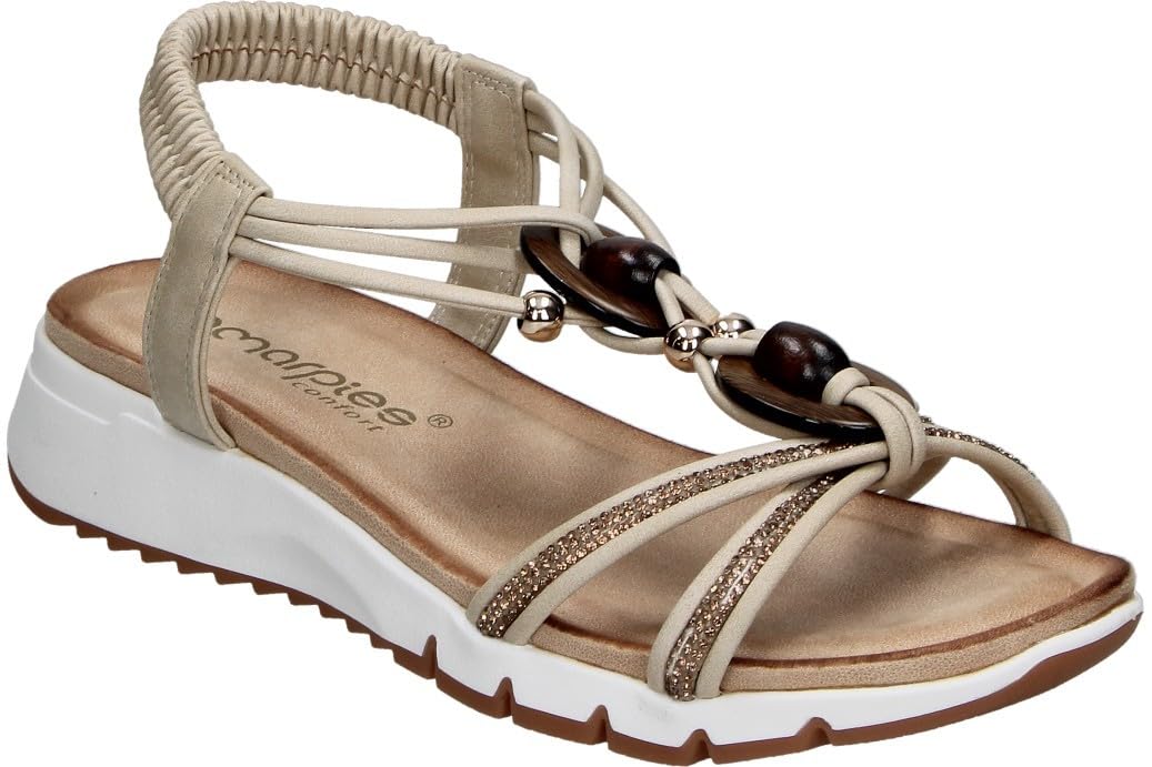 amarpies | Sandalias con Cuña Mujer – Sandalia Estilosa con Detalles – Sandalia de Verano sin Cierre – Slip On – Cuña Media y Cómoda – Versátiles y Estilosas – Modelo ABZ30146