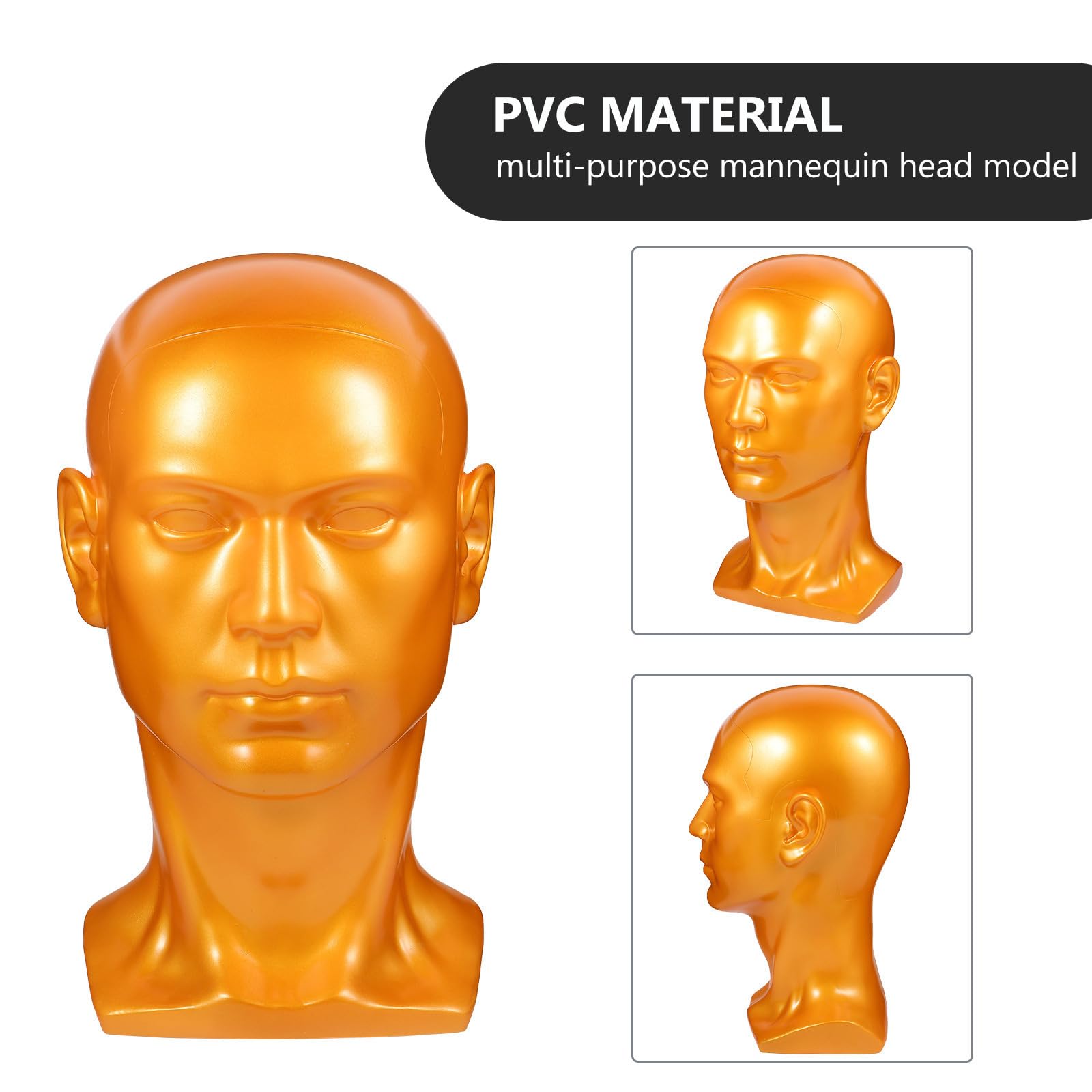 Toyvian Testa Manichino per Parrucca in PVC Base Stabile 50 CM