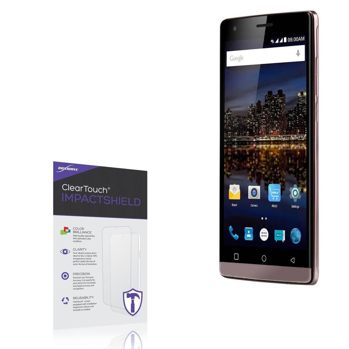 BoxWave Screen Protector Compatible with iRulu V4 - ClearTouch ImpactShield (2-Pack), Impenetrable Screen Protector Flexible Film