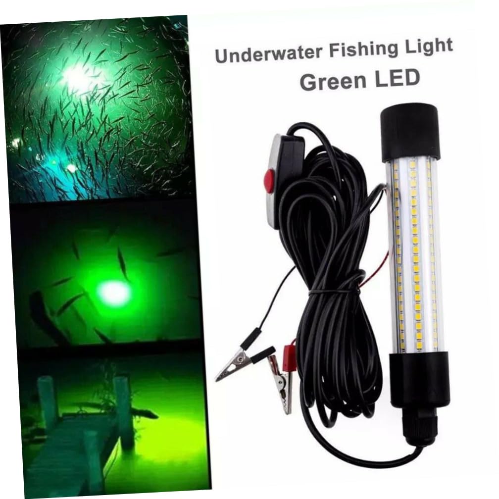 ORFOFE Lámpara de Pesca 13w Verde de Aluminio Ac/dc12-24v