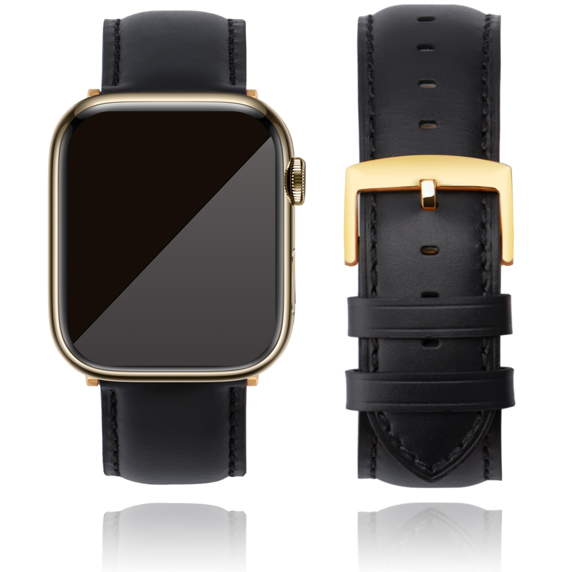 CORROPELLE Leather Watch Bands Compatible with Apple Watch 49mm 46mm 45mm 44mm 42mm 41mm 40mm 38mm, Top Grain Leather Replacement Straps for iWatch