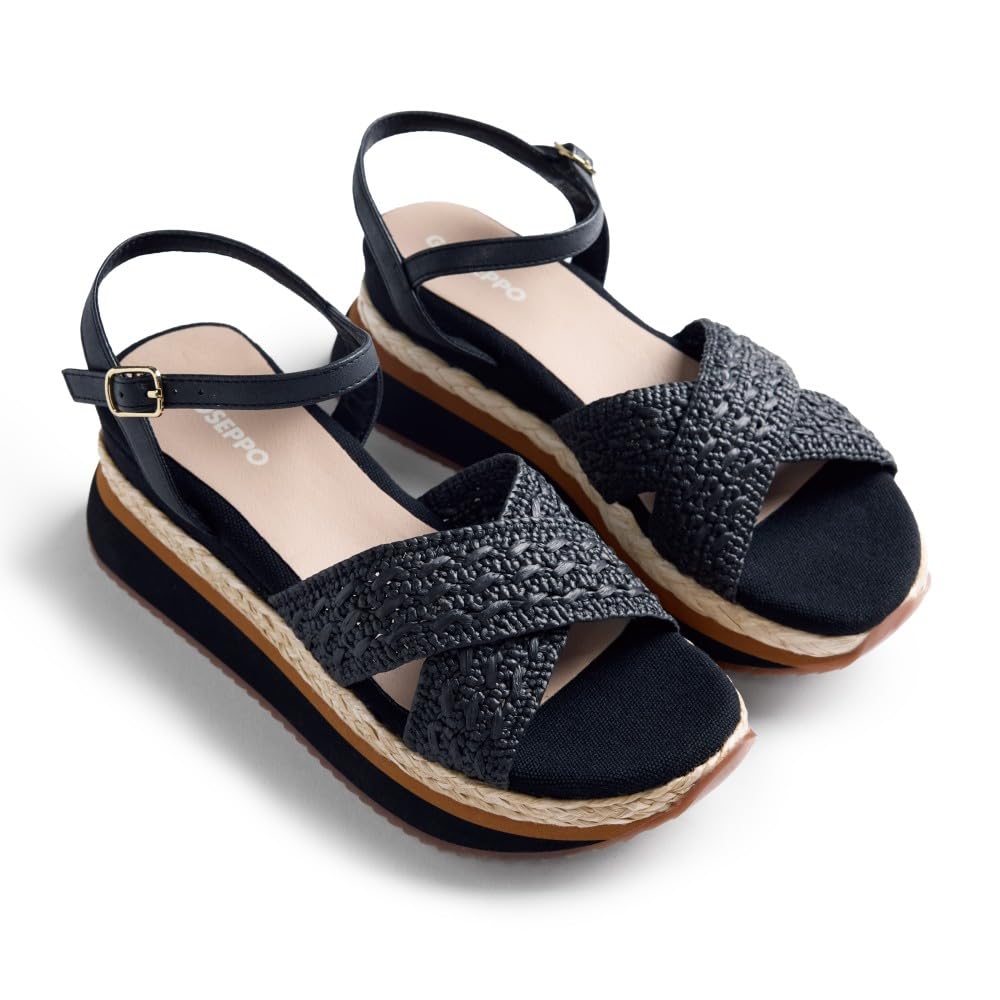 GIOSEPPO Women's Trevelin T-Strap, Black, 38 EU
